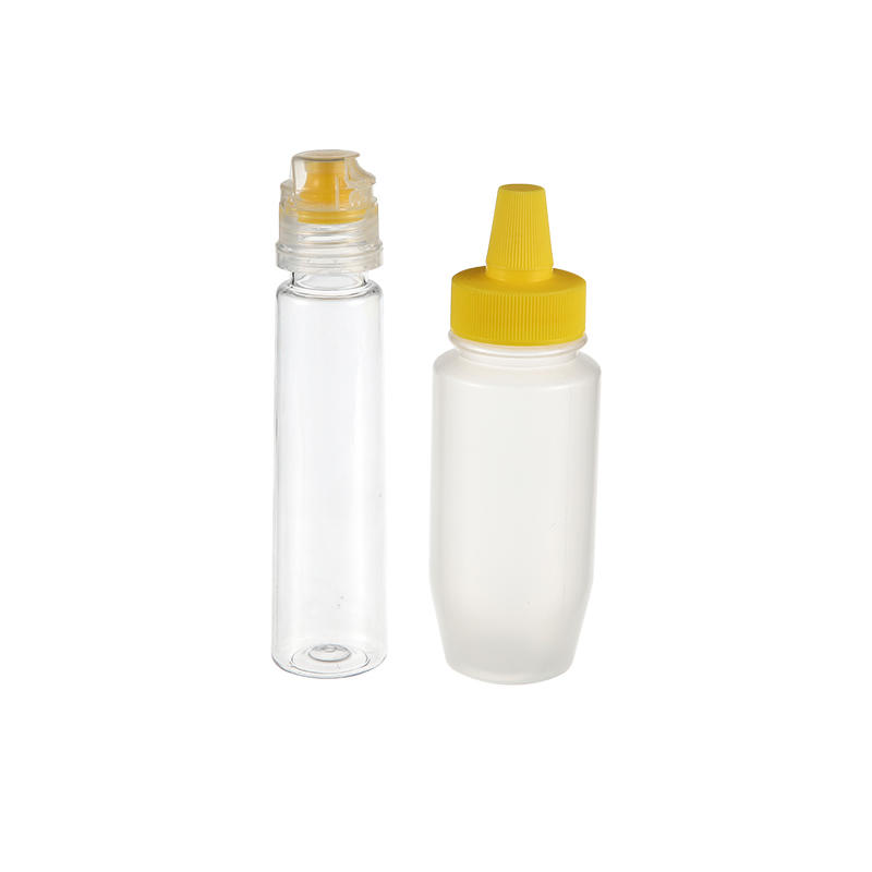Garrafa de mel cilíndrica cilíndrica vazia de plástico Pet/PP para salada KM